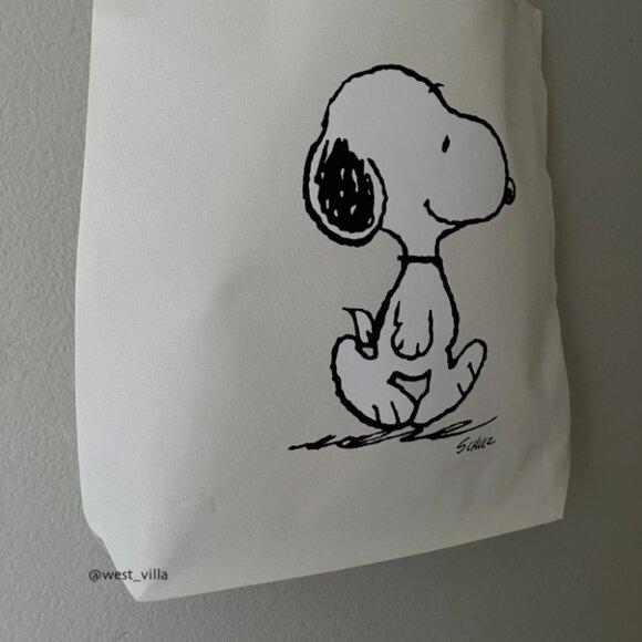 Snoopy Peanuts Classic Reusable Canvas Shopping Daily Gift Tote Bag - Picture 3 of 5